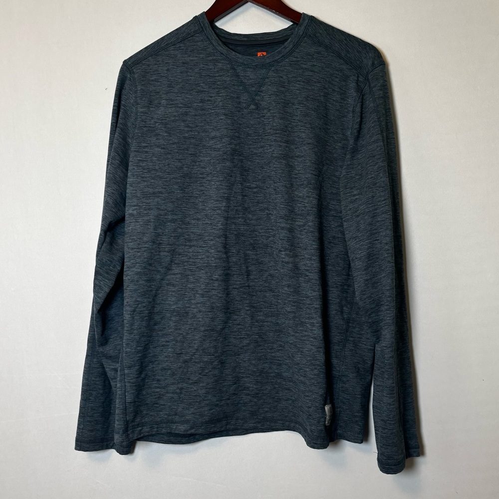 Rugged Elements Durable Utility Mens Size Large Blue Long-sleeve Tee